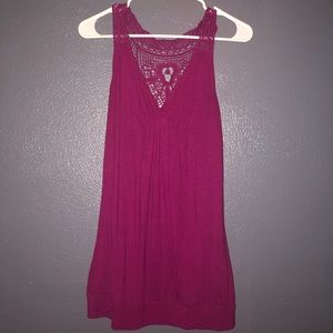Lace back tank